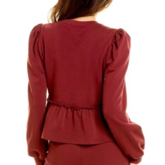 CAMI NYC Lyra Sweatshirt Burgundy Red Size Medium - Picture 2 of 9